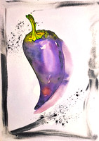 Day 12 Spicy/Epicé Graphite powder, India ink, watercolor