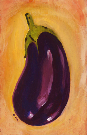 Ocre eggplant 14 cm x 21 cm