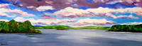 Lake Kamaniskeg oil on canvas 25 cm x 75 cm