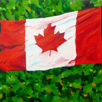 Oh Canada! acrylic 20 x 20 cm