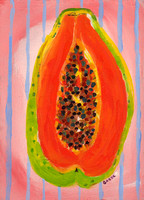 Papaya acrylic 13 cm x 18 cm