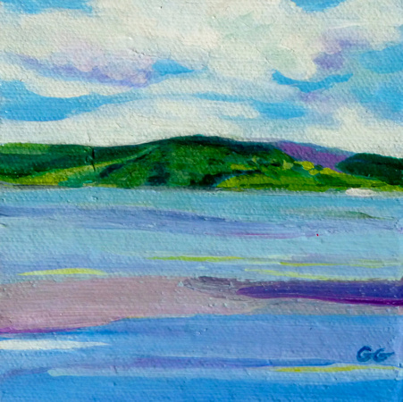 Purple lake acrylic 10 cm x 10 cm SOLD