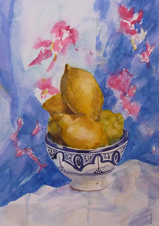 Lemons watercolor 36 cm x 46 cm SOLD