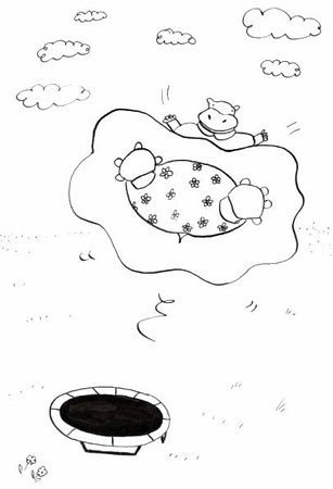 Day 9 Bounce/Rebond India ink