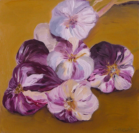 Garlic oil on paper 13.5 cm x 14 cm