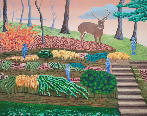 The Visitor, acrylic 73 x 92 cm